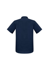 Biz Collection S770MS Monaco Mens Short Sleeve Shirt in Ink - back view
