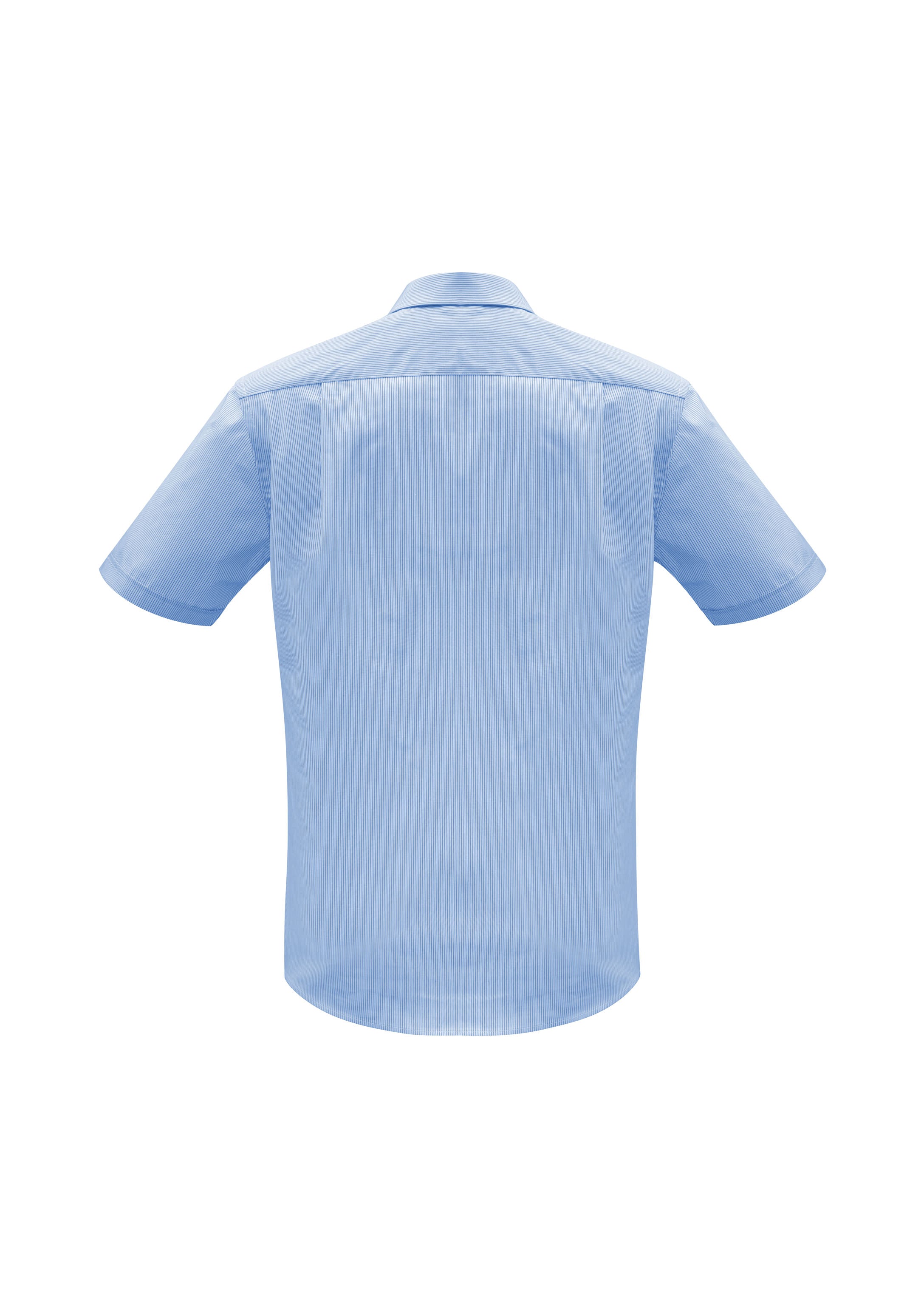 Biz Collection S812MS Euro Mens Short Sleeve Shirt in Blue - back view