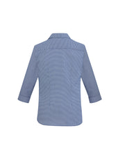 Biz Collection S910LT Jagger Womens 3/4 Sleeve Shirt in French Blue - back view