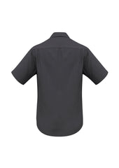 Biz Collection SH3603 Oasis Mens Short Sleeve Shirt in Charcoal - back view