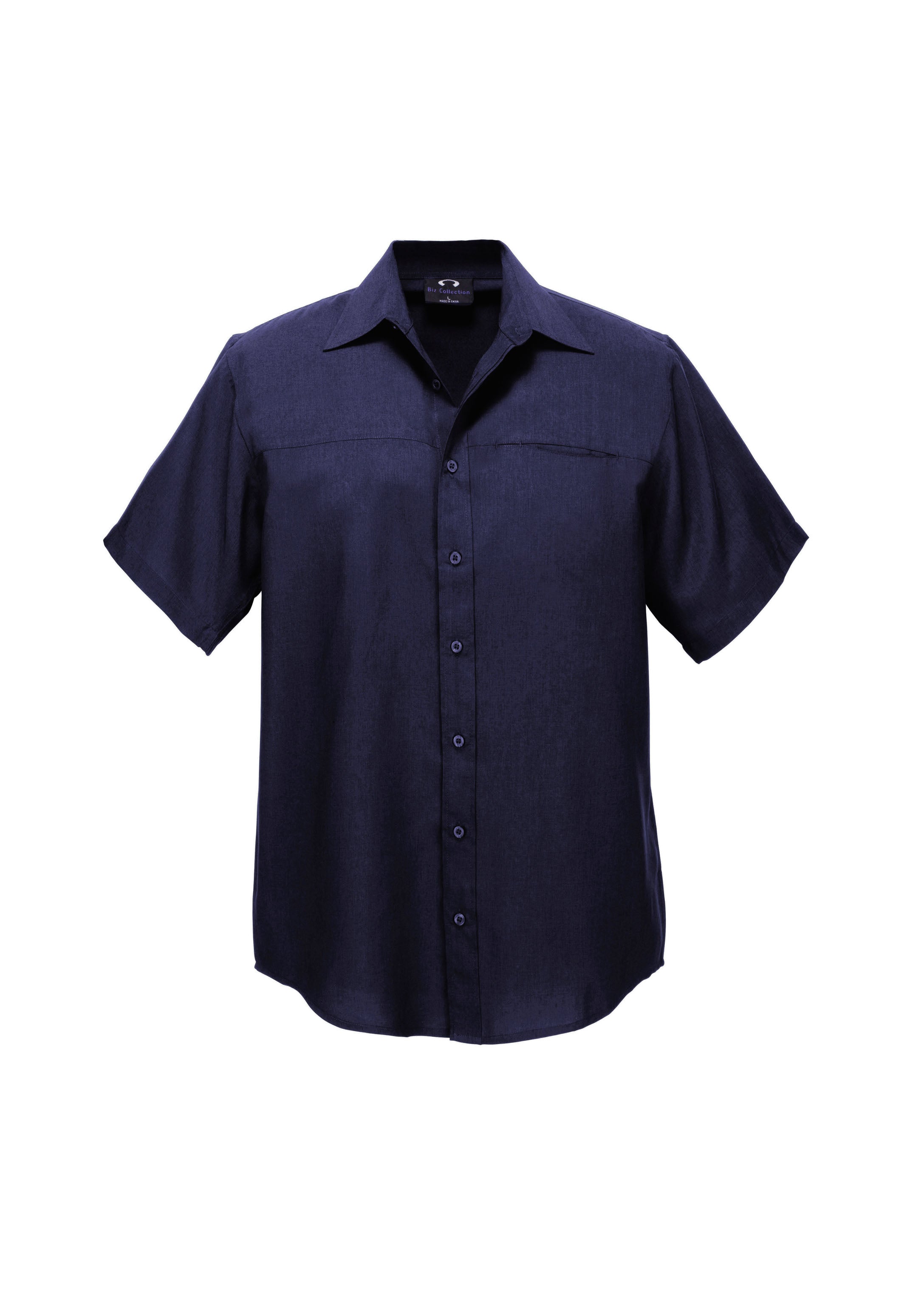 Biz Collection SH3603 Oasis Mens Short Sleeve Shirt in Navy