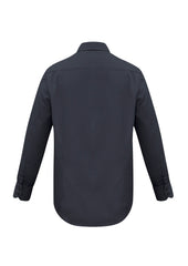 Biz Collection SH714 Metro Mens Long Sleeve Shirt in Charcoal - back view