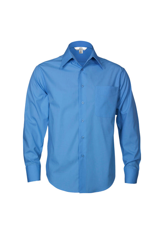 Biz Collection SH714 Metro Mens Long Sleeve Shirt in Mid Blue