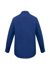 Biz Collection SH714 Metro Mens Long Sleeve Shirt in Royal - back view