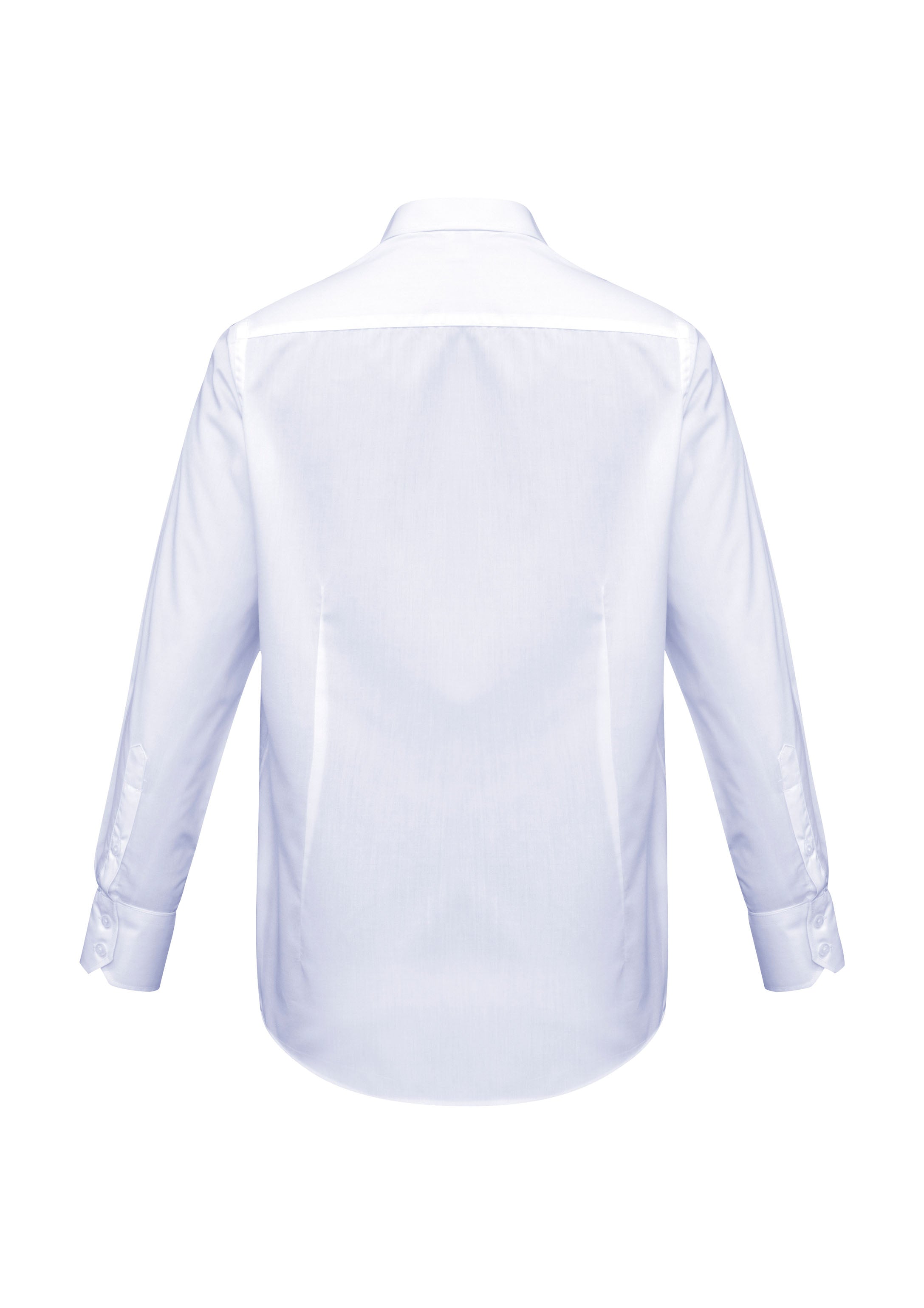 Biz Collection SH714 Metro Mens Long Sleeve Shirt in White - back view