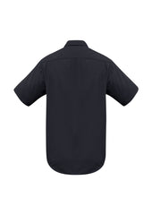 Biz Collection SH715 Metro Mens Short Sleeve Shirt in Black - back view