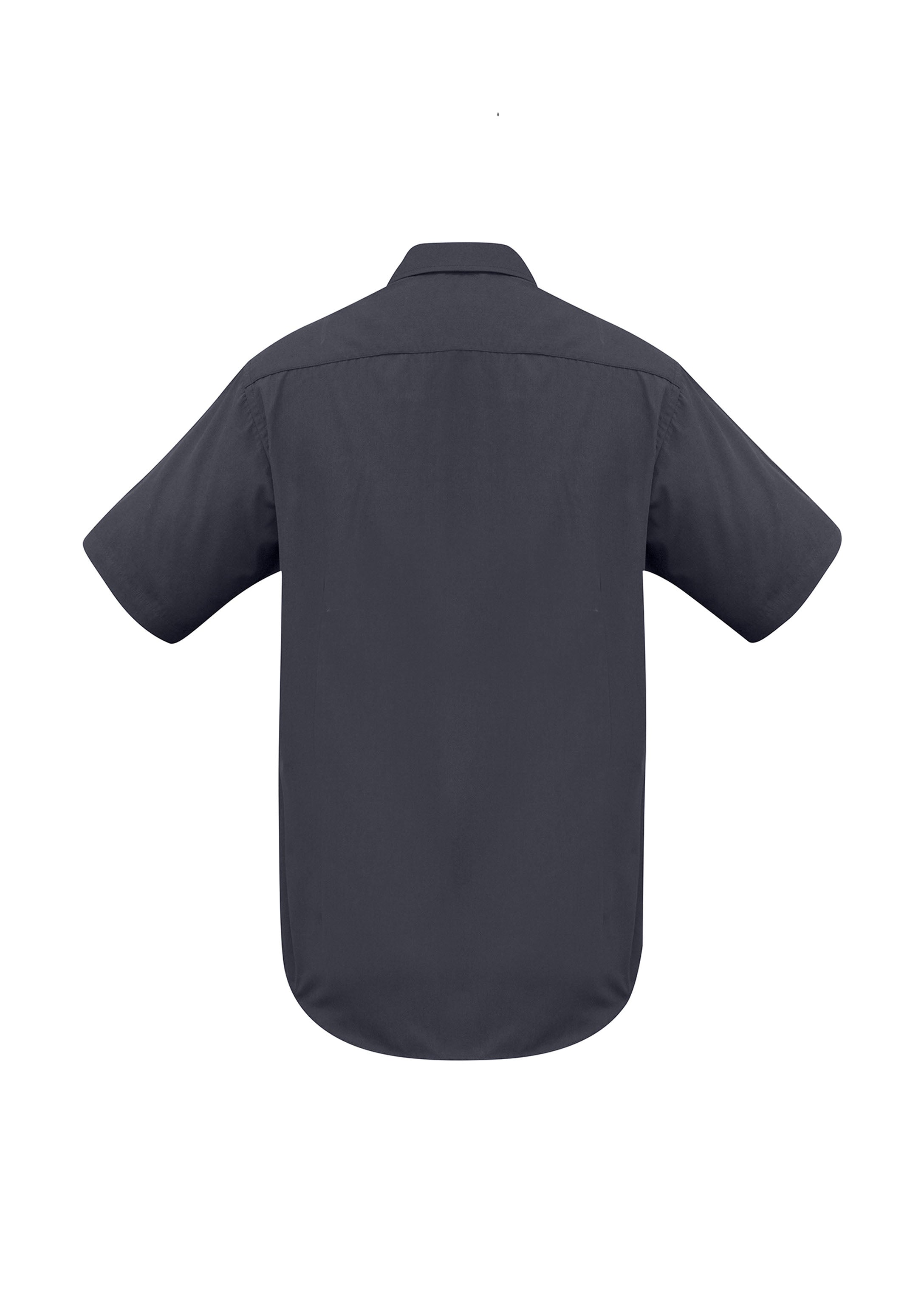 Biz Collection SH715 Metro Mens Short Sleeve Shirt in Charcoal - back view