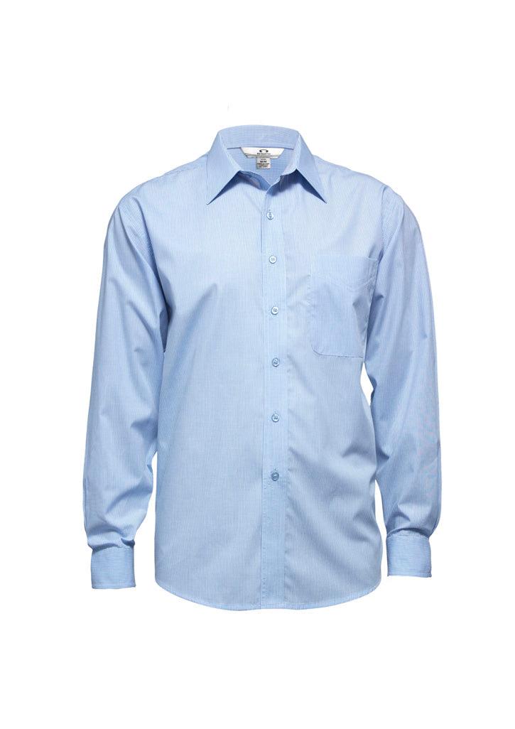 Mens Micro Check Long Sleeve Shirt - SH816 - biz-collection-2