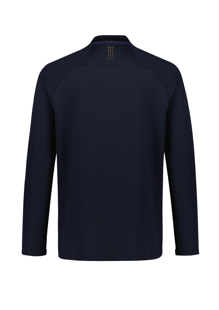 Biz Collection SW225M Balance Unisex Mid Layer Top in Navy/Gold - back view