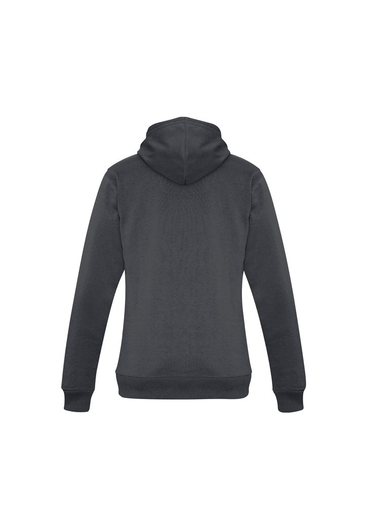 Biz Collection SW760L Crew Womens Hoodie in Charcoal - back view