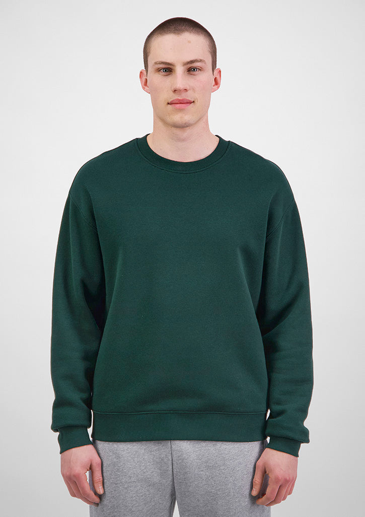 Everyday Mens Crew Sweatshirt - X2007M in Scarab Green - model