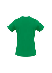 Biz Collection T10022 Ice Womens Short Sleeve Tee in Neon Green - back view