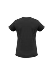 Biz Collection T10022 Ice Womens Short Sleeve Tee in Black - back view