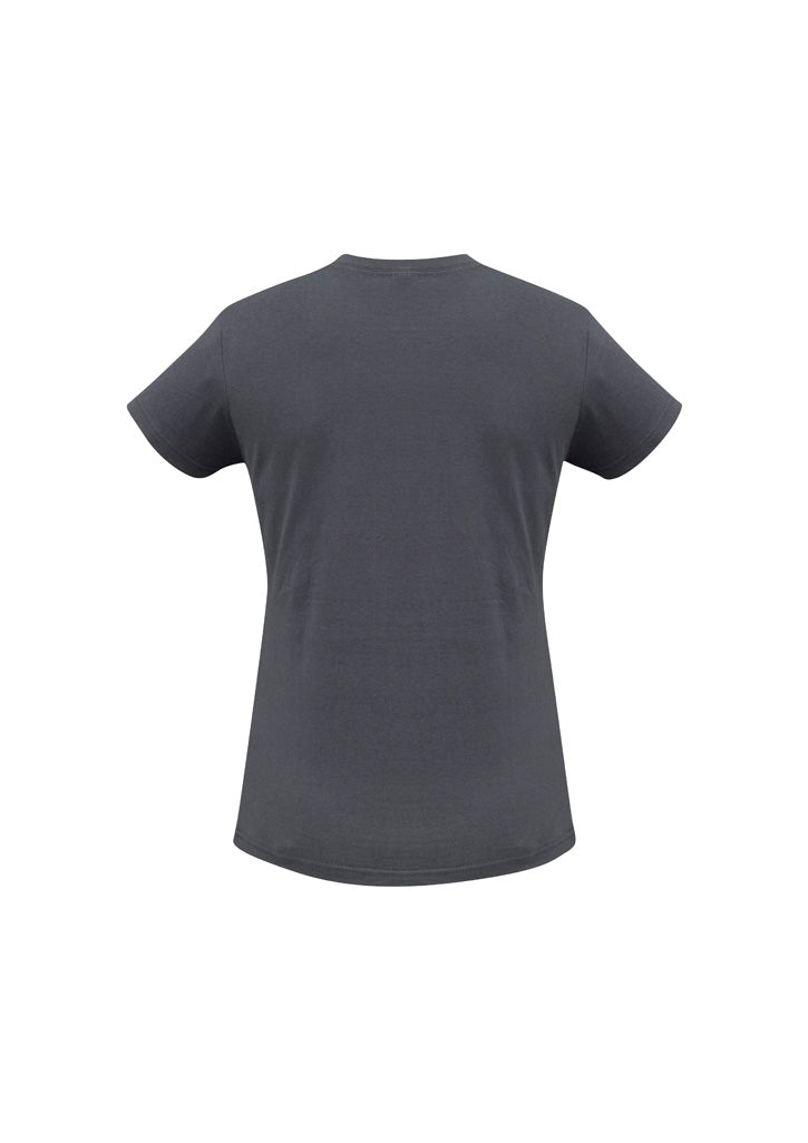 Biz Collection T10022 Ice Womens Short Sleeve Tee in Charcoal - back view