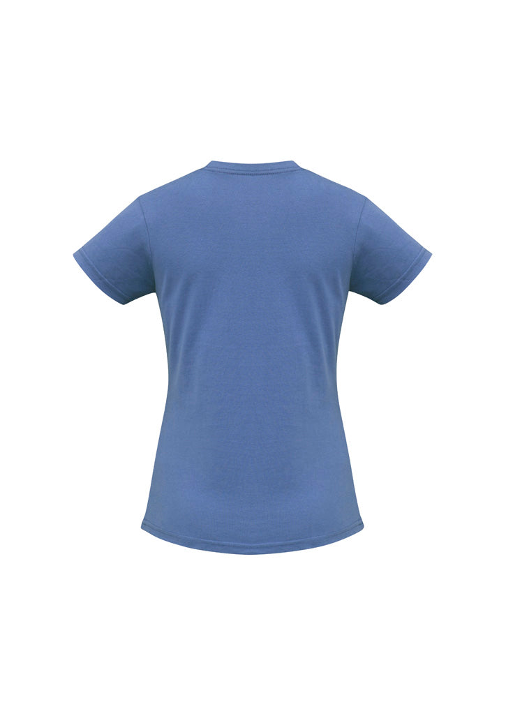 Biz Collection T10022 Ice Womens Short Sleeve Tee in Denim - back view
