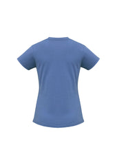 Biz Collection T10022 Ice Womens Short Sleeve Tee in Denim - back view