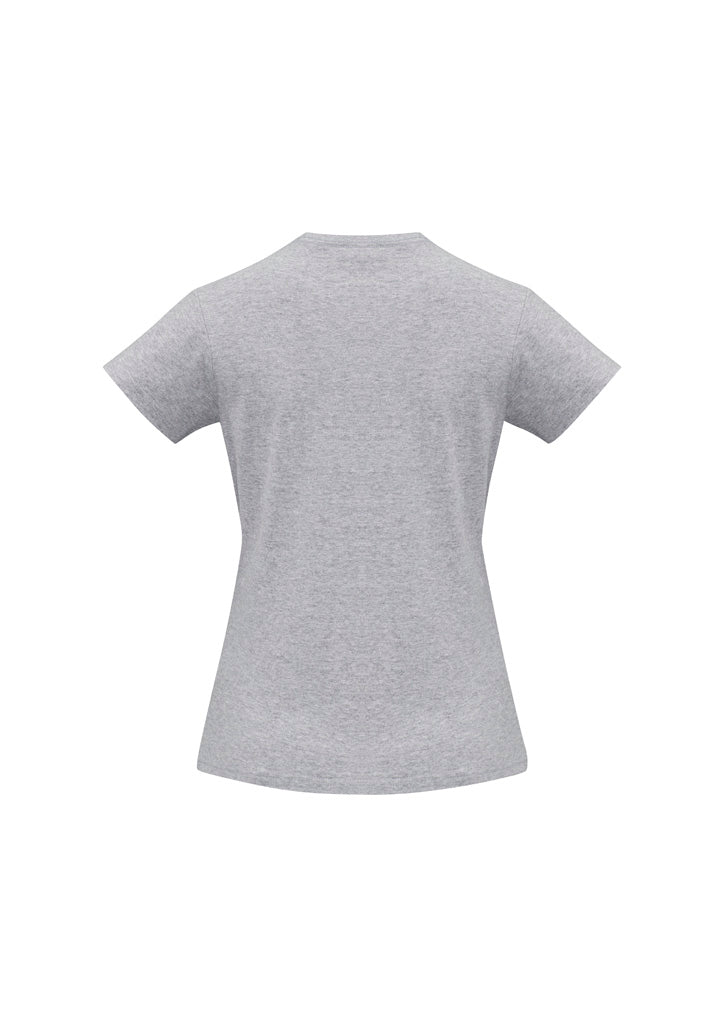 Biz Collection T10022 Ice Womens Short Sleeve Tee in Grey Marle - back view