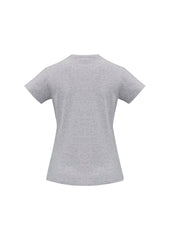 Biz Collection T10022 Ice Womens Short Sleeve Tee in Grey Marle - back view
