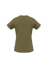 Biz Collection T10022 Ice Womens Short Sleeve Tee in Khaki - back view