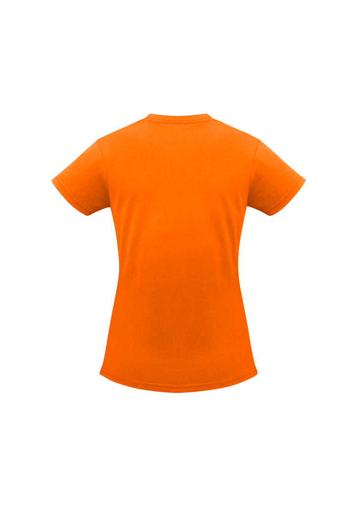 Biz Collection T10022 Ice Womens Short Sleeve Tee in Orange - back view
