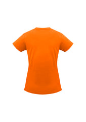 Biz Collection T10022 Ice Womens Short Sleeve Tee in Orange - back view