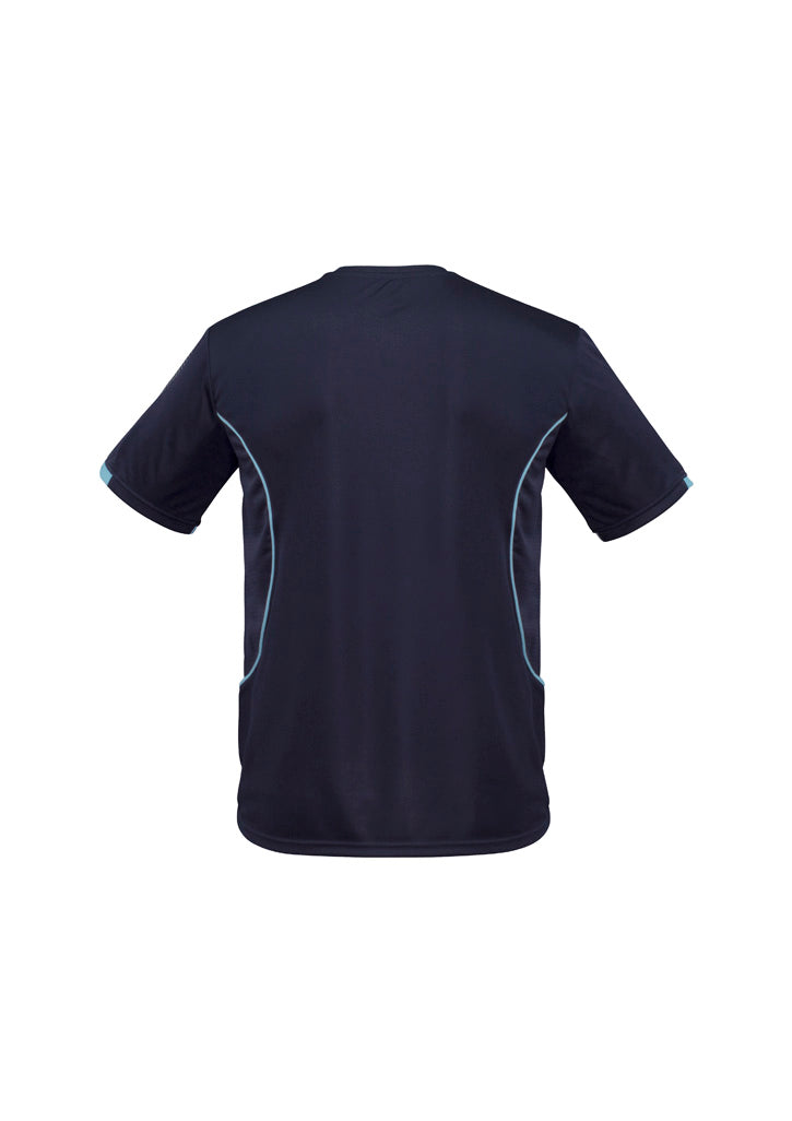 Biz Collection T406MS Razor Mens Short Sleeve Tee in Navy/Sky - back view