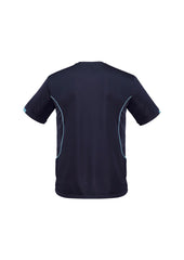 Biz Collection T406MS Razor Mens Short Sleeve Tee in Navy/Sky - back view