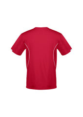 Biz Collection T406MS Razor Mens Short Sleeve Tee in Red/White - back view