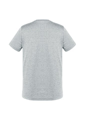 Biz Collection T800MS Aero Mens Short Sleeve Tee in Silver - back view