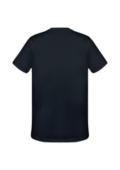 Biz Collection T800MS Aero Mens Short Sleeve Tee in Solid Black - back view