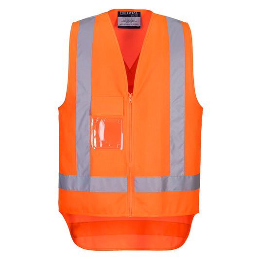 TTMC-W17 Hi-Vis X Back Zipped Vest - TM310 - Portwest-0