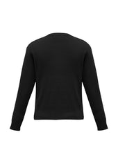 Biz Collection WP6008 Woolmix Mens Knit Pullover in Black - back view