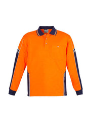 Mens Hi Vis Squad Long Sleeve Polo - ZH238 - syzmik-0