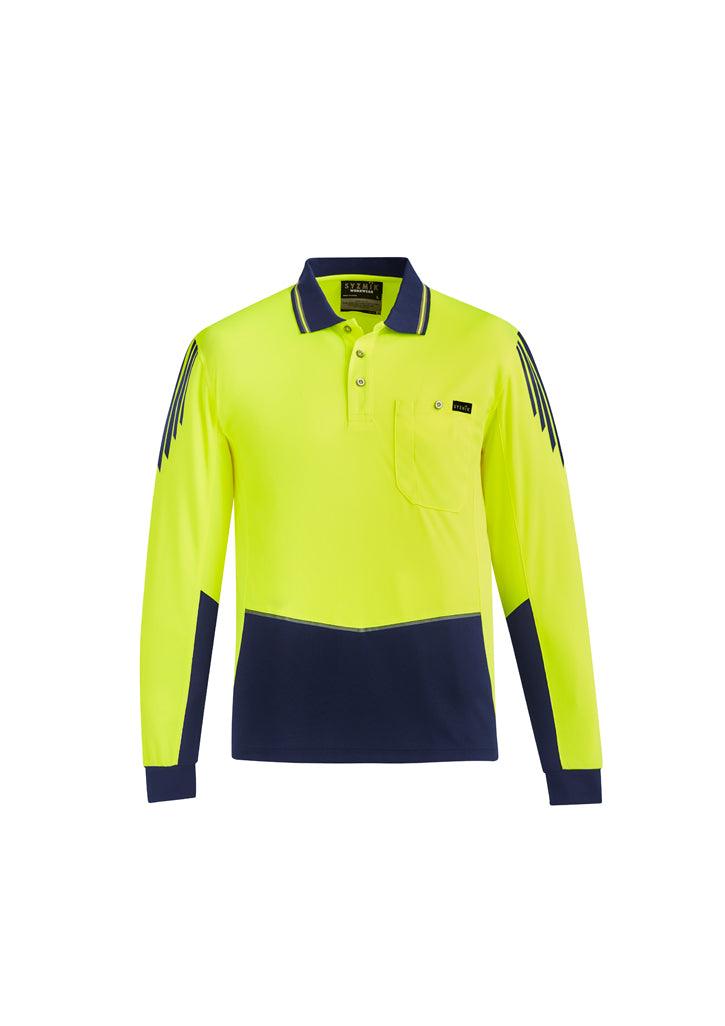 Mens Hi Vis Flux Long Sleeve Polo - ZH310 - syzmik-4