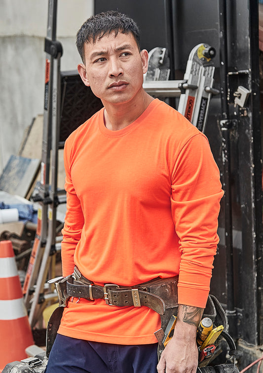 Mens Hi Vis Long Sleeve Tee - ZH390 - syzmik-0