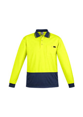 Mens Hi Vis Comfort Back Long Sleeve Polo - ZH410 - syzmik-1
