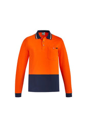 Mens Hi Vis Cotton Long Sleeve Polo - ZH430 - syzmik-1