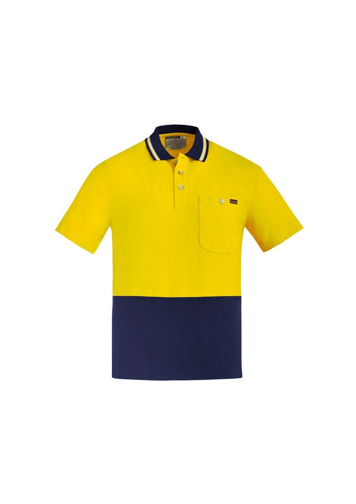 Mens Hi Vis Cotton Short Sleeve Polo - ZH435 - syzmik-0