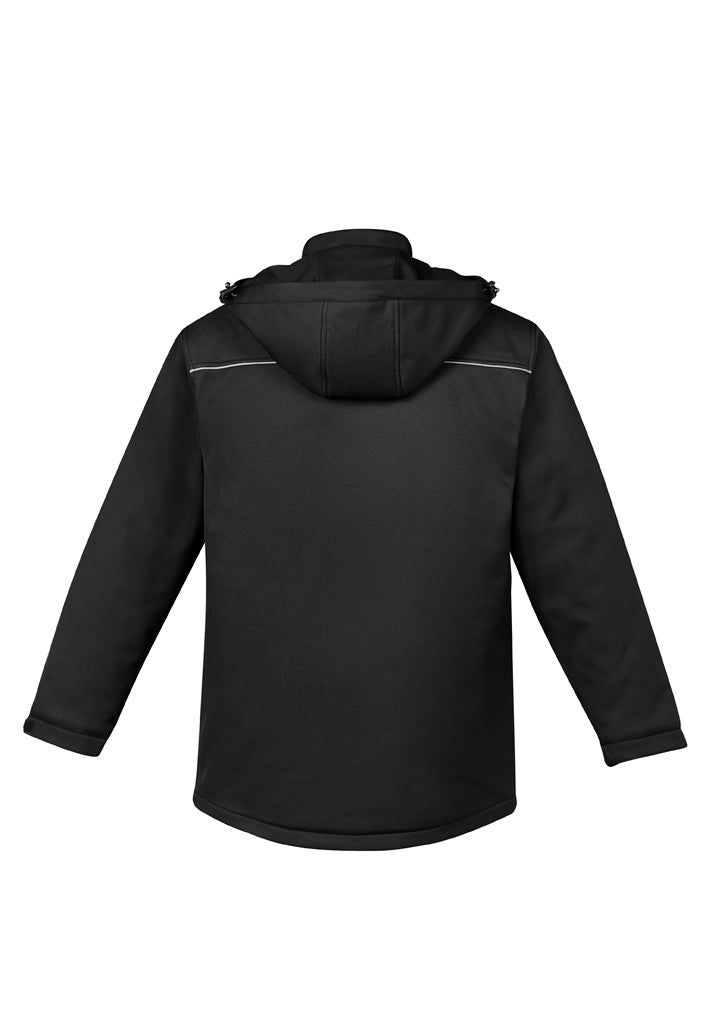 Syzmik ZJ253 Unisex Antarctic Softshell Jacket in Black - back view