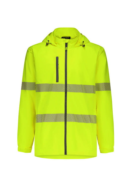 Syzmik ZJ560 Unisex Super Light Segmented Tape Packable Rain Jacket in Yellow