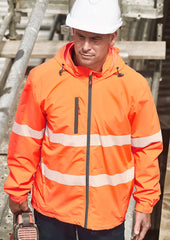 Unisex Super Light Segmented Tape Packable Rain Jacket - ZJ560 - syzmik-1