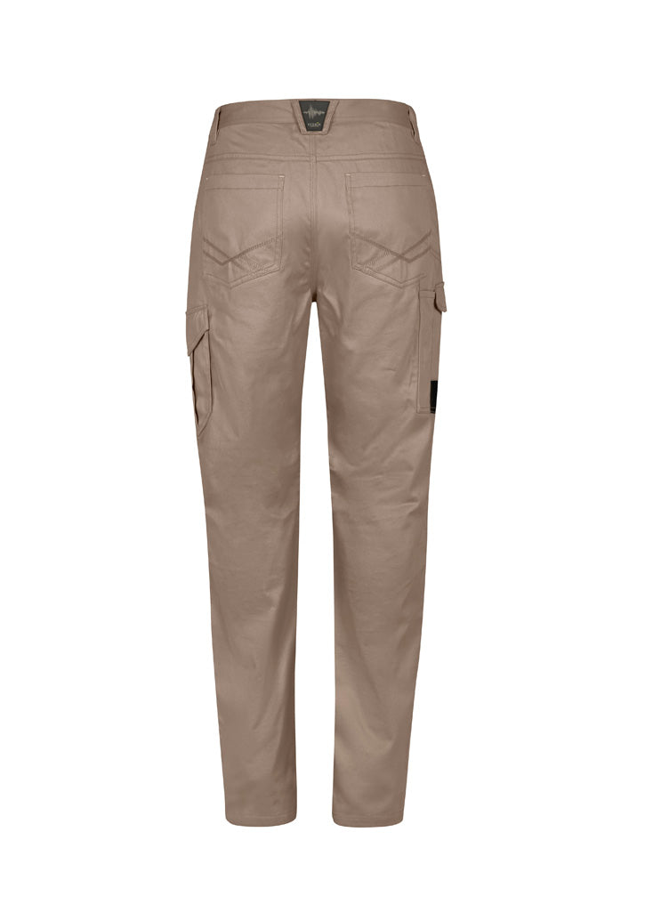 Syzmik ZP145R Mens Summer Cargo Pant (Regular) in Khaki - back view