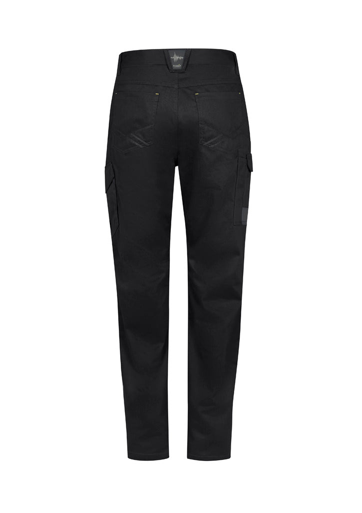 Syzmik ZP145S Mens Summer Cargo Pant (Stout) in Black - back view