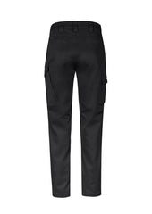 Syzmik ZP230 Mens Essential Basic Stretch Cargo Pant in Black - back view