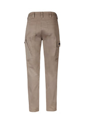 Syzmik ZP230 Mens Essential Basic Stretch Cargo Pant in Khaki - back view
