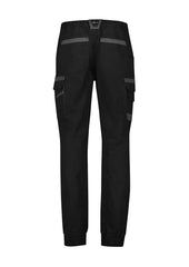 Syzmik ZP420 Mens Streetworx Heritage Pant - Cuffed in Black - back view