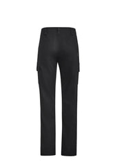 Syzmik ZP505 Mens Lightweight Drill Cargo Pant in Black - back view