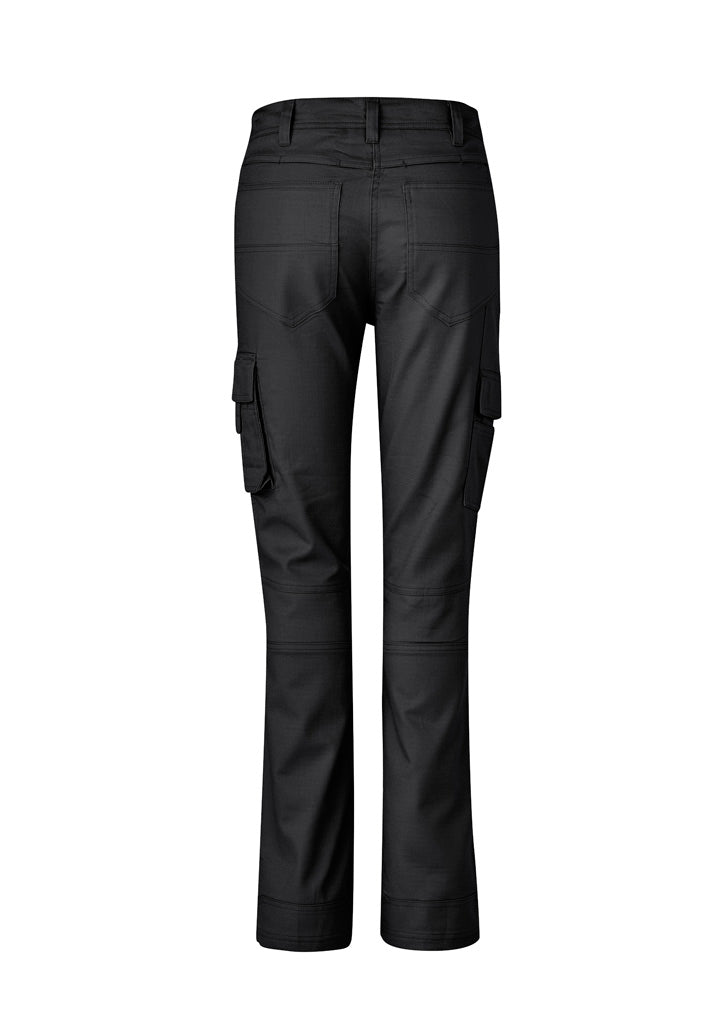Syzmik ZP704 Womens Rugged Cooling Cargo Pant in Black - back view
