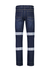Syzmik ZP907 Mens Bio Motion Taped Stretch Jean in Denim - back view