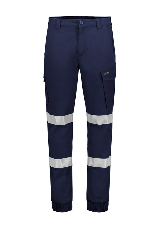 Syzmik ZP935 Mens Essential Stretch Taped Cargo Pant - Cuffed in Navy